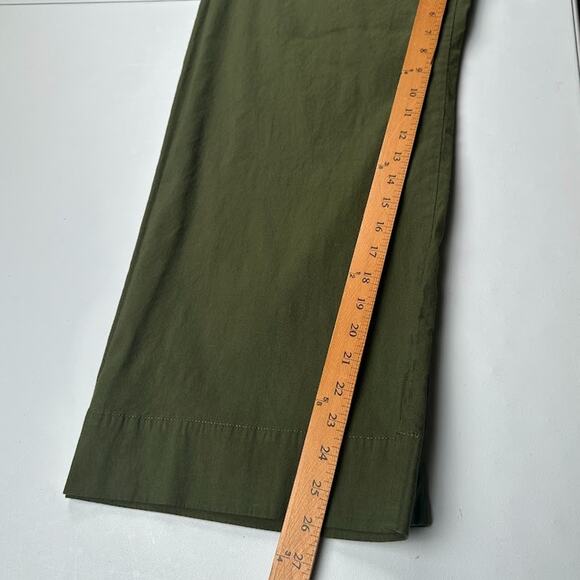 Maeve Anthropologie Pants Womens 32 Green Colette Wide Leg Crop Stretch Preppy - Picture 10 of 12